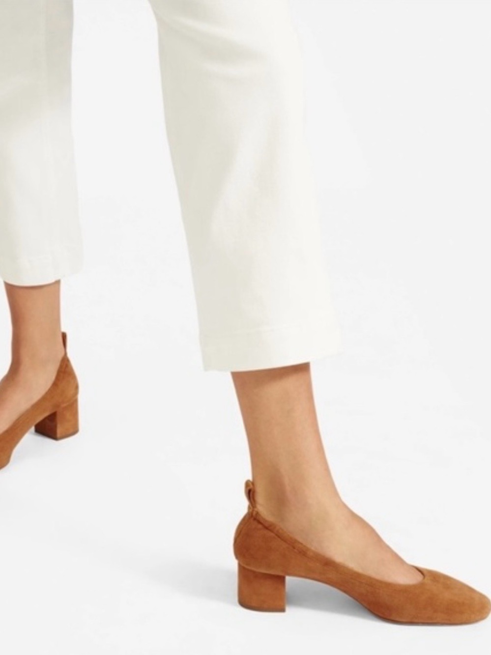 NEW Everlane Suede Day Heel in Camel - Picture 5 of 5